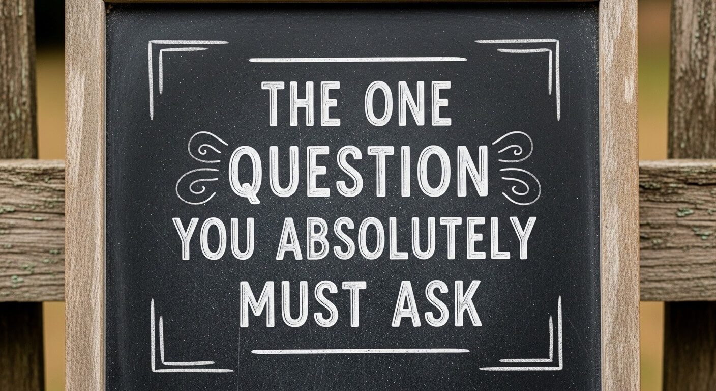 Die eine Frage, die du unbedingt stellen musst