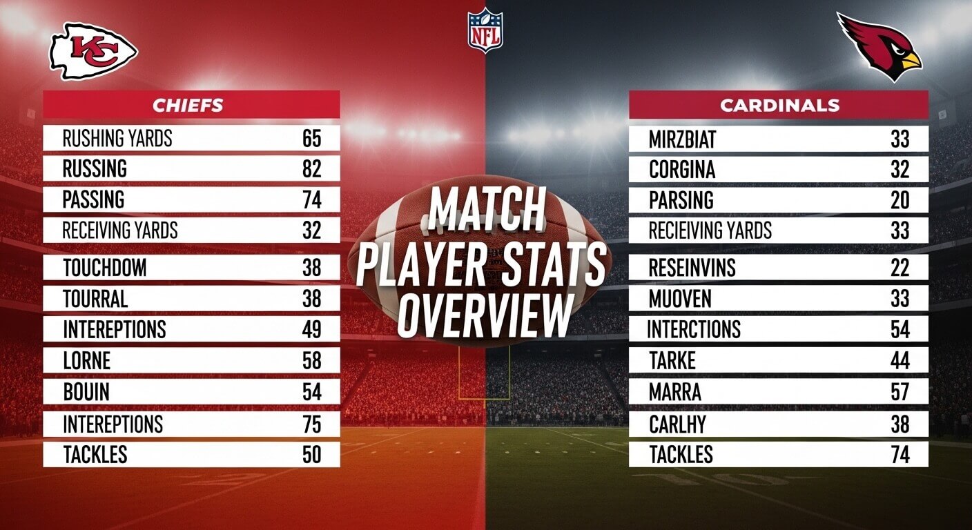 Kansas City Chiefs vs Arizona Cardinals Match Player Stats Overview