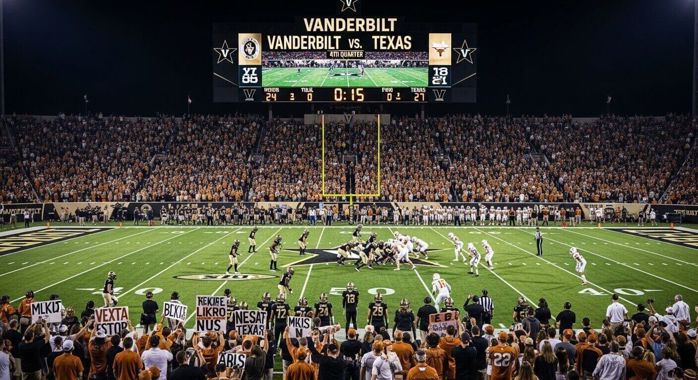 Match Overview Vanderbilt vs Texas Football