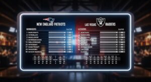 New England Patriots vs Las Vegas Raiders Match Player Stats – Winners & Losers