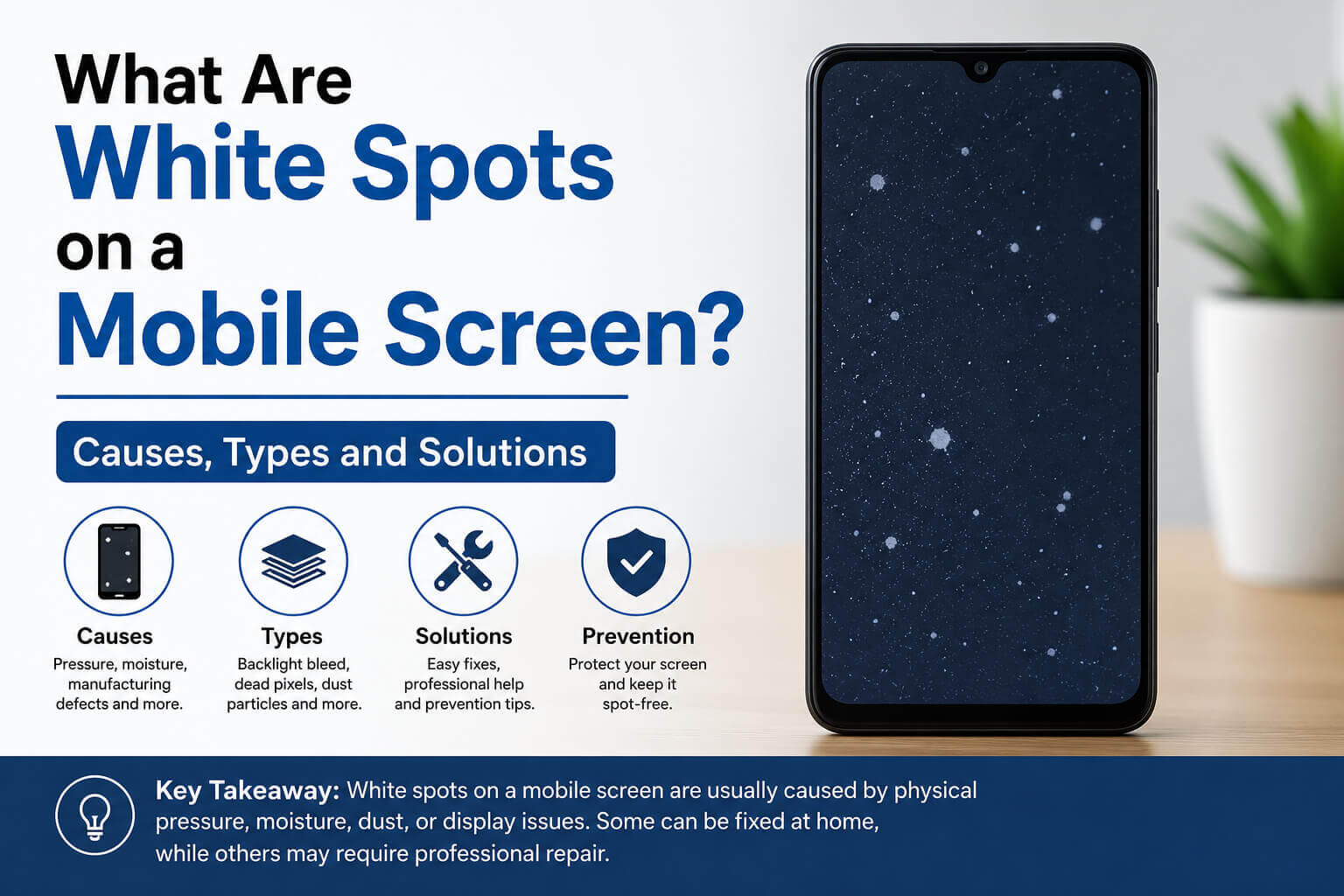 What Are White Spots on a Mobile Screen? What Are White Spots on a Mobile Screen?