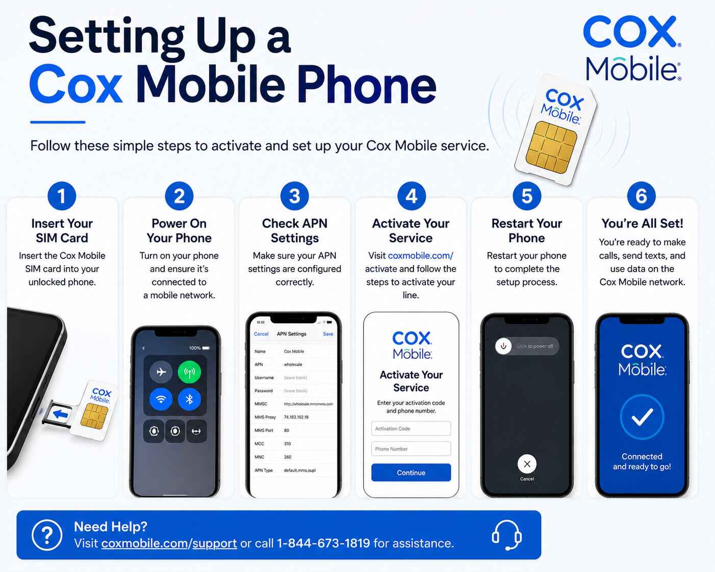 Setting Up a Cox Mobile Phone