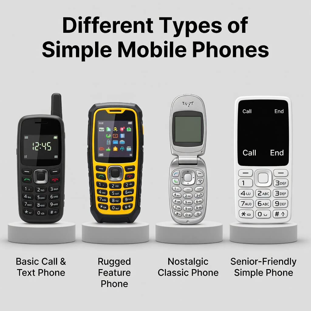 Different Types of Simple Mobile Phones