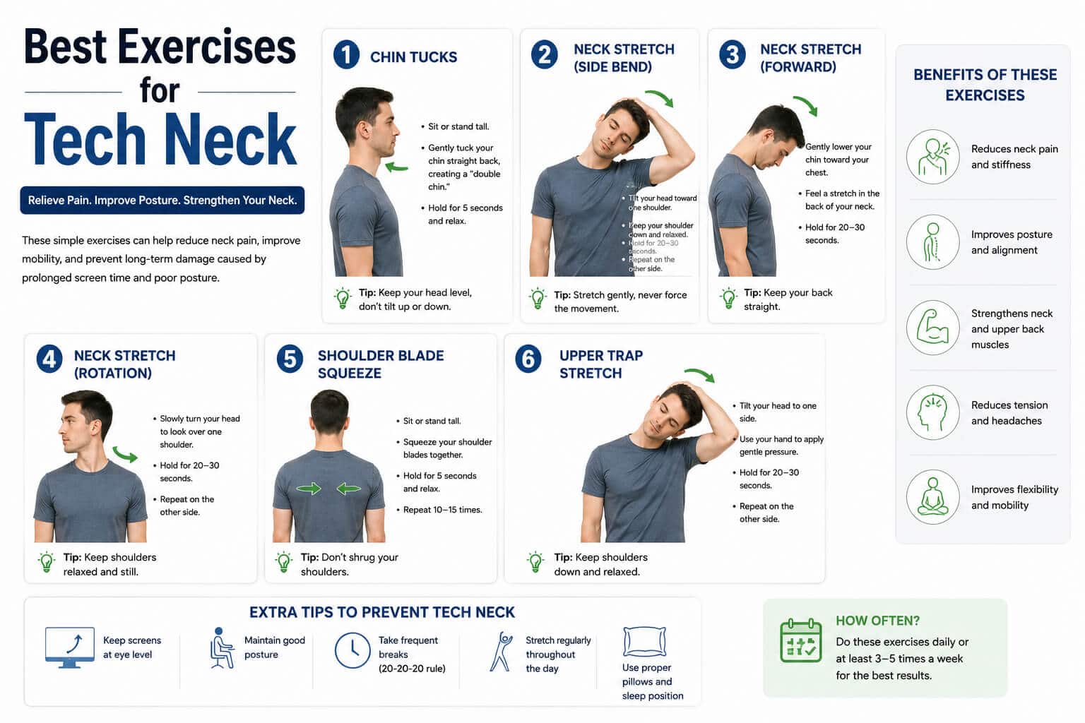 Best Exercises for Tech Neck