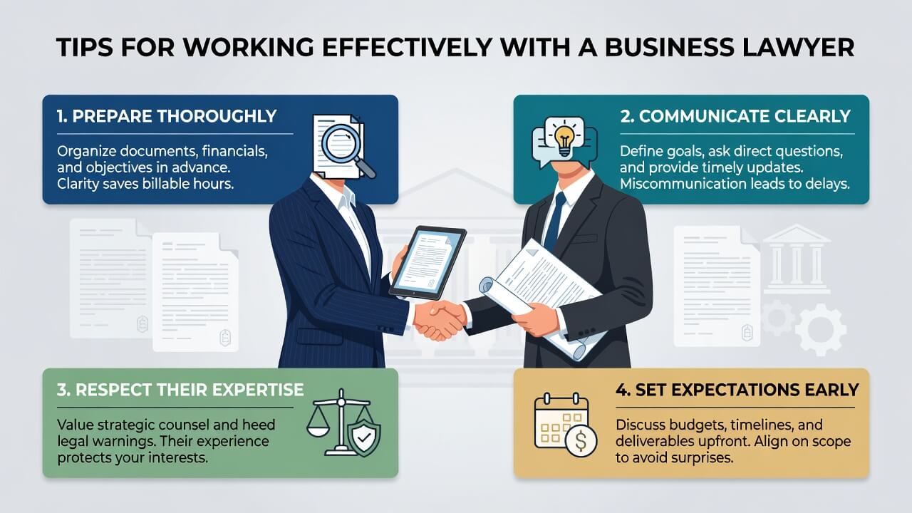 Tips for Working Effectively with a Business Lawyer