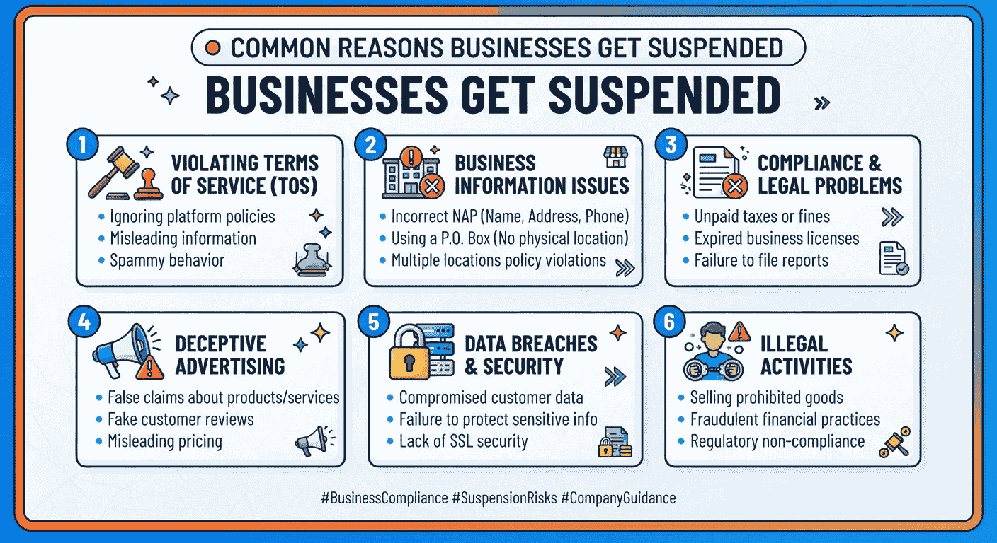 Common Reasons Businesses Become Suspended