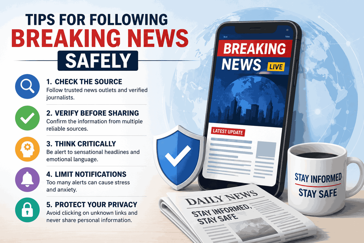 Tips for Following Breaking News Safely