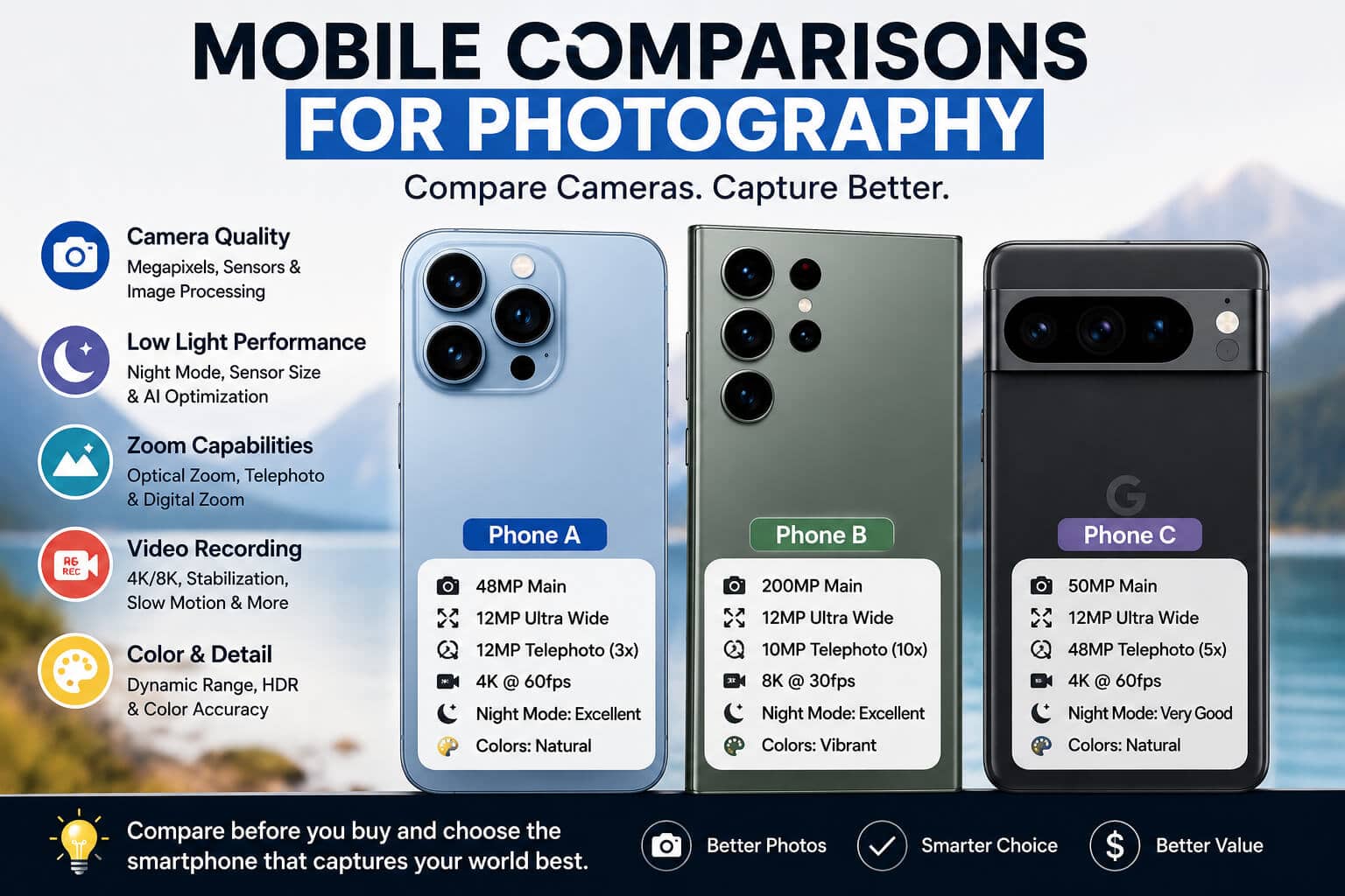 Mobile Comparisons for Photography