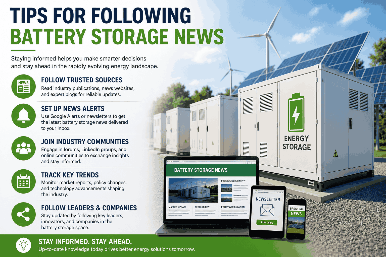 Tips for Following Battery Storage News