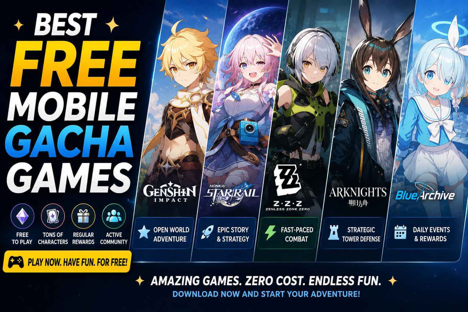 Best Free Mobile Gacha Games