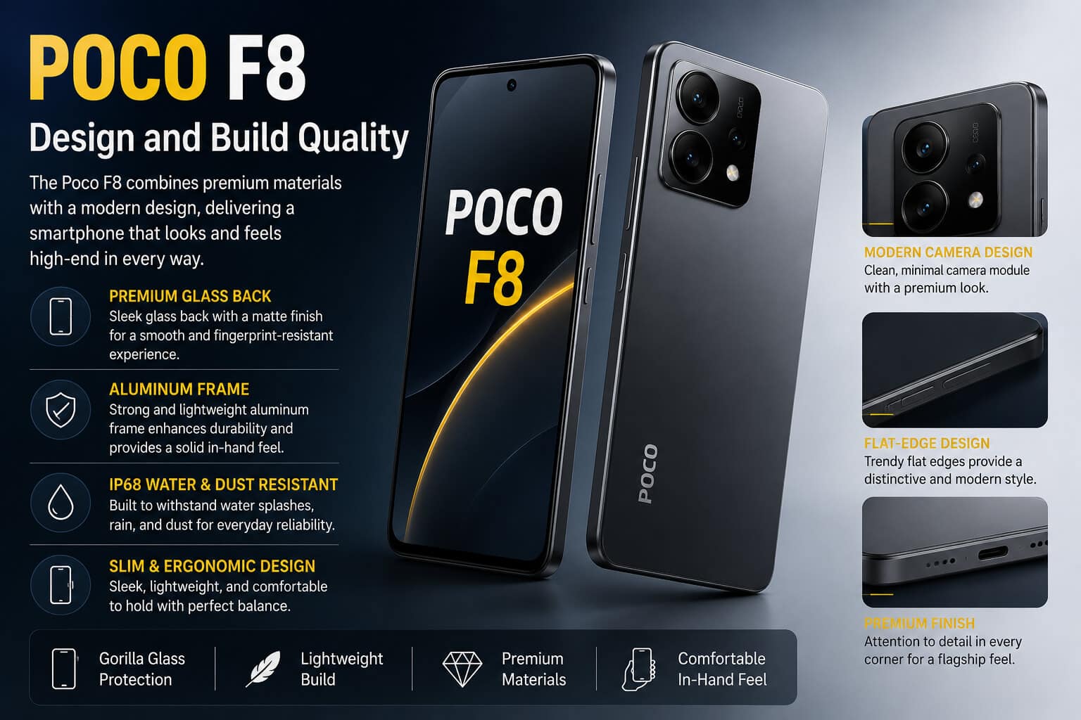 Poco F8 Design and Build Quality